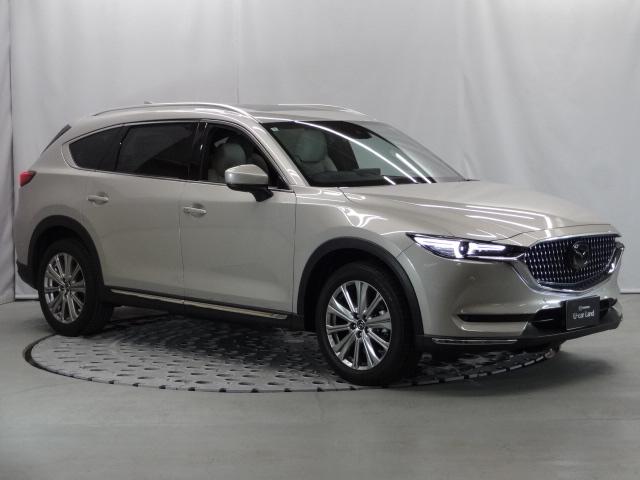 ＣＸ－８ ２．２　ＸＤ　エクスクルーシブ　モード　ディーゼルターボ　６人乗り　内装ピュアホワイト：ナッパレザー　電動スライドガラスサンルーフ　ルーフレール　ハンズフリー機能付きパワーリフトゲート　１０．２５インチセンターディスプレイ　アームレスト付きコンソール　ボーズ（40枚目）