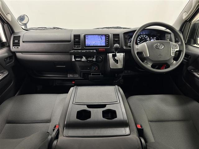ハイエースバン ロングＤＸ　禁煙車　衝突被害軽減ブレーキ　ステアリングスイッチ　エントリーＳＤナビ　ワンセグＴＶ　ブルートゥース　ＣＤ　バックモニター　ＥＴＣ　最大積載量１２５０キロ　マニュアルエアコン　ＡＣ１００Ｖ電源　記録簿（11枚目）