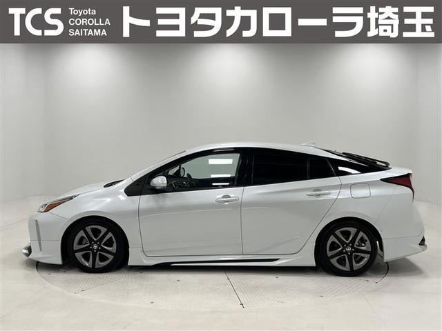 プリウス Aツーリングセレクション 禁煙車 モデリスタフルエアロ ローダウン LEDライト 9インチナビ HDMI接続 バックモニター ETC2.0 パワーシート シートヒーター スペアタイヤ AC100V 17インチAW 記録簿(4枚目)