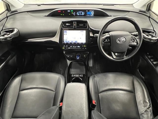 プリウス Aツーリングセレクション 禁煙車 モデリスタフルエアロ ローダウン LEDライト 9インチナビ HDMI接続 バックモニター ETC2.0 パワーシート シートヒーター スペアタイヤ AC100V 17インチAW 記録簿(9枚目)