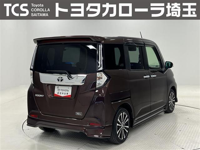 ルーミー カスタムＧ－Ｔ　追突軽減ブレーキ　ＬＥＤヘッドライト　オートマチックハイビーム　ステアリングスイッチ　スペアタイヤ　９インチＳＤナビ　パノラミックビューモニター　１２．１型後席モニター　シートヒーター　ＥＴＣ２．０（3枚目）