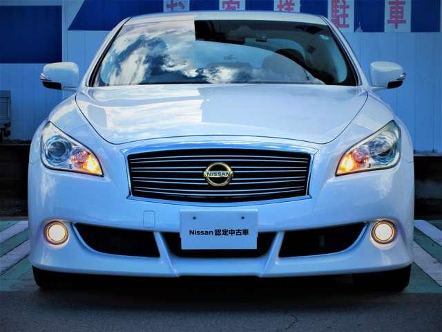 フーガ 370VIP BOSEサウンド VIPパッケ-ジ セミアニリン本革 PWシ-ト エアコンディショニングシ-ト アクティブクルコン 前後ドラレコ 車線逸脱防止 キセノンライト フロントエアロバンパ- 日産ワイド保証(3枚目)