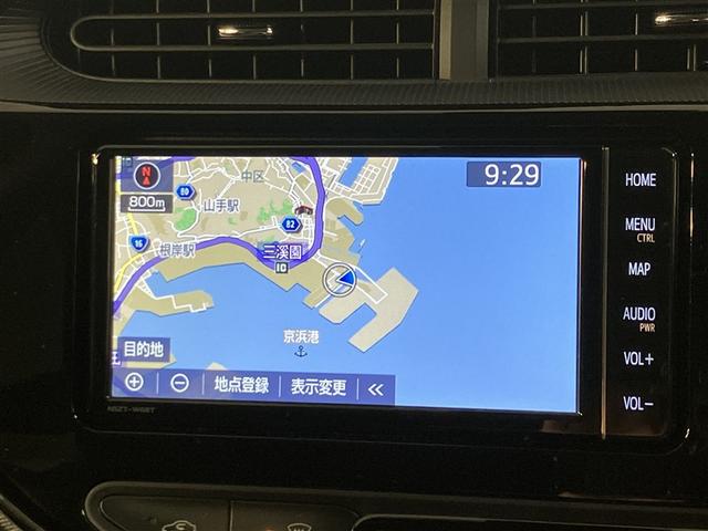 アクア Sスタイルブラック AUX端子 バックモニタ- 地デジフルセグ ナビTV イモビライザー LEDライト スマートキープッシュスタート 1オーナー Wエアバッグ キーフリ メモリーナビゲーション 横滑り防止装置付き ABS(6枚目)