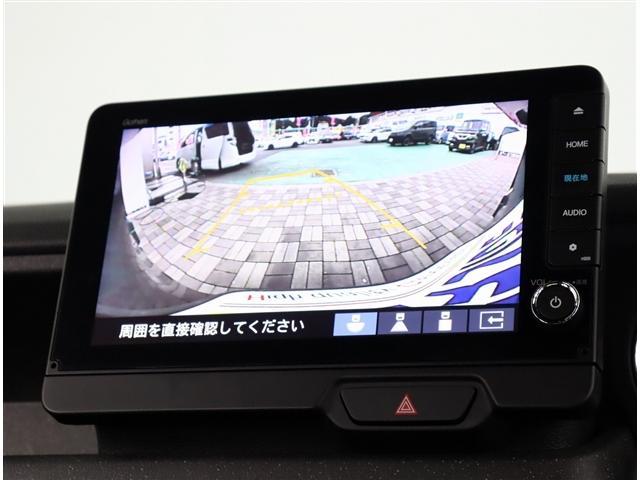 N-BOXカスタム ターボ 無限フルエアロフロントグリル リアスポ 純正9インチナビ スマホ連動 Bカメラ ETC ドラレコ DVD再生 無限マット ホンダセンシング LEDフォグ 両側電動 ハーフレザー シートヒーター LED(11枚目)