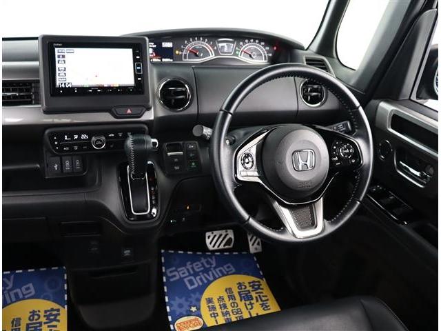 N-BOXカスタム Lターボ スタイル+ブラック 特別仕様 純正メモリーナビ フルセグ ETC ドラレコ 両側電動スライド シートヒーター ハーフレザーシート LEDライト スマートキー 専用15AW 電子パーキング ホンダセンシング(27枚目)