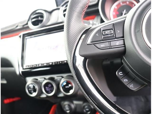 スイフトスポーツ ベースグレード ワンオーナー後期型 純正オプションエアロ エンケイ17AW 純正8型ナビ テレビキット 全方位カメラ ブルートゥース 前後ドラレコ ETC パドルシフト セーフティサポート コーナーセンサー BSM(37枚目)