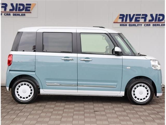 ムーヴキャンバス ストライプスG 両側電動スライド シートヒーター LEDライトフォグ ホッとカップホルダーバックカメラ搭載 スマートキー 電子パーキング スマートアシスト コーナーセンサー サイドエアバック(5枚目)