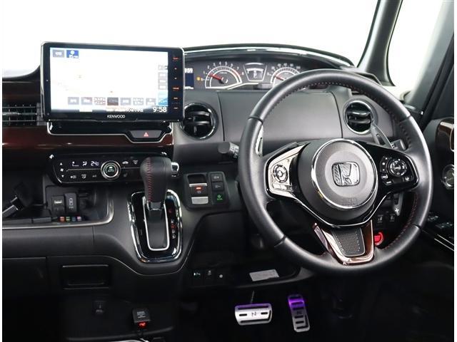 Ｎ－ＢＯＸカスタム Ｌターボ　フロントスポイラー　社外１６ＡＷ　ＲＳＲダウンサス　メッキパーツ　柿本マフラー　９型フローティング　Ｂカメラ　ＨＤＭＩ　フルセグ　ＥＴＣ　ドラレコ　サブウーファー　ケンウッドスピーカー　ＬＥＤ（22枚目）