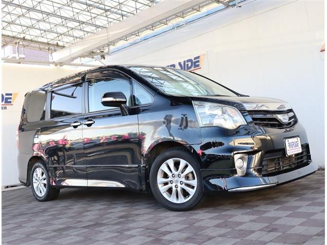 ノア Si 純正HDDナビ フルセグ フリップダウンモニター Bカメラ ETC 左パワースライド ディスチャージ スマートキー オプションエアロ 革調シートカバー パドルシフト 16AW(21枚目)