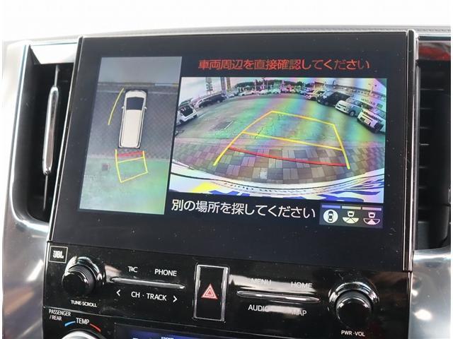 アルファードハイブリッド ＳＲ　Ｃパッケージ　モデリスタエアログリル　マフラー　シグネチャーイルミ　ブリッツ車高調　３眼ＬＥＤ　メーカーＪＢＬツインナビ　ＨＤＭＩ　全方位カメラ　ＥＴＣ　サンルーフ　黒革エアー　デジタルミラー　フットイルミ　両電動（9枚目）