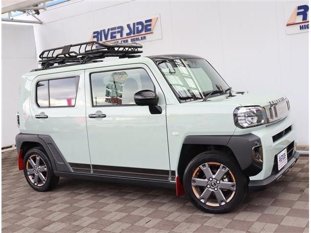 タフト Gターボ ダーククロムベンチャー 9型ディスプレイオーディオ HDMI フルセグ ブルートゥース Bカメラ ETC ルーフキャリア マッドフラップ フードエンブレム 15AW サイドバー サイドデカール 室内イルミ ガラスルーフ(25枚目)