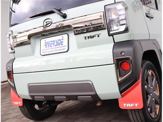 タフト Gターボ ダーククロムベンチャー 9型ディスプレイオーディオ HDMI フルセグ ブルートゥース Bカメラ ETC ルーフキャリア マッドフラップ フードエンブレム 15AW サイドバー サイドデカール 室内イルミ ガラスルーフ(30枚目)