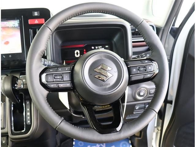 スペーシアカスタム ハイブリッドXSターボ メーカー9型メモリーナビ アップルカープレイ フルセグ HUD 全方位カメラ LEDライト シートヒーター 両側電動 マルチユースフラップ ハーフレザー ステアヒーター セーフティSサポート(18枚目)