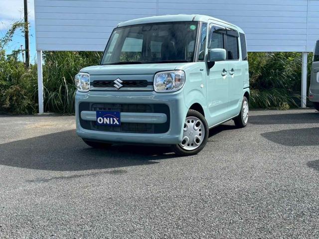 スペーシア ハイブリッドＧ　ワンオーナー　禁煙車　ドライブレコーダー　ＥＴＣ　両側スライドドア　衝突被害軽減ブレーキ　コーナーセンサー　カーナビ　スペアキー　オートエコン　オートライト　電動格納ミラー　横滑り防止機能（4枚目）