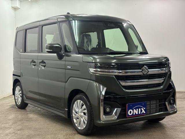 スペーシアカスタム ハイブリッドＧＳ　届出済未使用車　衝突被害軽減システム　スマートキー　マイルドハイブリッド　ＬＥＤランプ　ＵＳＢ電源ソケット（Ｔｙｐｅ－Ａ／Ｃ）　片側電動スライドドア　電動パーキングブレーキ　運転席シートヒーター（3枚目）