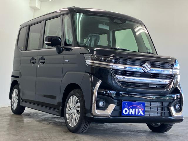 スペーシアカスタム ハイブリッドGS 届出済未使用車 衝突被害軽減システム スマートキー マイルドハイブリッド LEDランプ USB電源ソケット(Type-A/C) 片側電動スライドドア 電動パーキングブレーキ 運転席シートヒーター(3枚目)