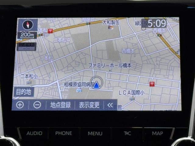 クラウンハイブリッド Ｓ　エレガンススタイルＩＩ　イモビライザー　バックモニター　ナビ＆ＴＶ　アルミホイール　オートクルーズコントロール　ＡＣ１００Ｖ　スマートキー　フルセグ　キーレス　ＥＴＣ　ドラレコ　メモリーナビ　ＤＶＤ再生　横滑り防止装置（5枚目）