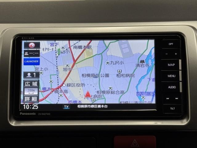 ハイエースバン ロングスーパーＧＬ　ダブルエアコン　助手席エアバッグ　運転席エアバッグ　ドラレコ　イモビライザー　オートエアコン　フルセグテレビ　フルタイム４ＷＤ　メモリナビ　寒冷地仕様車　パワーステアリング　スマ－トキー　ＥＴＣ車載器（5枚目）