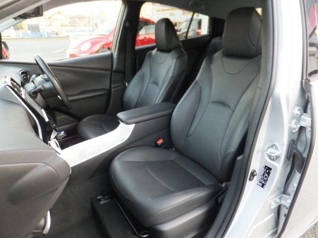 プリウス Aプレミアム 純正9型SDナビ&フルセグ/セーフティセンス/PCS/LDA/AHB/レークル/黒本革シート/LEDライト&フォグ/デジタルミラー&前後ドラレコ/シートヒーター/クリソナ/ETC/Bカメラ/17AW(44枚目)