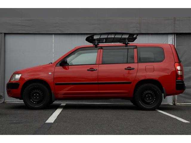 サクシードワゴン ＴＸ　リフトアップ　５ナンバー小型乗用登録　ＴＯＹＯＴＡ横文字エンブレム　ＴＨＵＬＥルーフキャリアバスケット　ＭＵＤＳＴＡＲマッドテレーンタイヤ　黒鉄チン　ドアバイザー　バックカメラ　電動格納ミラー　ナビ（12枚目）