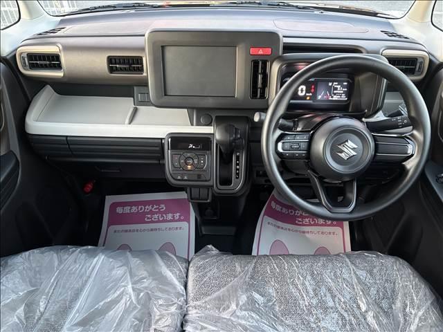 スペーシア ハイブリッドG 届出済未使用車 スズキセーフティサポート 横滑り防止装置 両側スライドドア オートエアコン オートライト プッシュスタート スマートキー パワーウインドウ アイドリングストップ 禁煙車 修復歴無(10枚目)