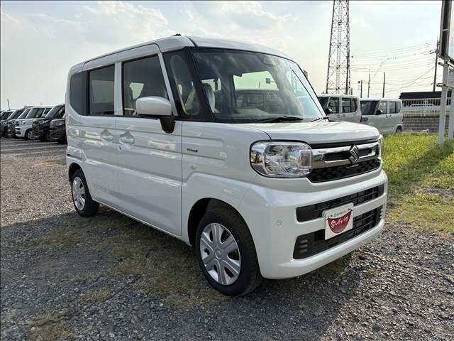 スペーシア ハイブリッドG 届出済未使用車 スズキセーフティサポート 横滑り防止装置 両側スライドドア オートエアコン オートライト プッシュスタート スマートキー パワーウインドウ アイドリングストップ 禁煙車 修復歴無(9枚目)