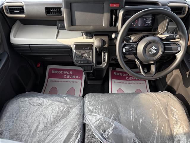 スペーシア ハイブリッドG 届出済未使用車 スズキセーフティサポート 横滑り防止装置 両側スライドドア オートエアコン オートライト プッシュスタート スマートキー パワーウインドウ アイドリングストップ 禁煙車 修復歴無(10枚目)