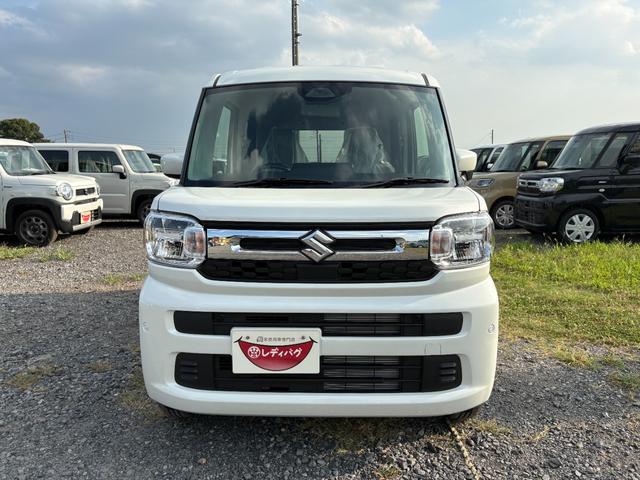 スペーシア ハイブリッドＧ　届出済未使用車　スズキセーフティサポート　横滑り防止装置　両側スライドドア　オートエアコン　オートライト　プッシュスタート　スマートキー　パワーウインドウ　アイドリングストップ　禁煙車　修復歴無（5枚目）