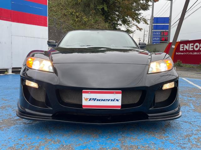 ＲＸ－８ タイプＳ　ＬＥＧモータースポーツフロントバンパー　ＡＵＴＯＥＸＥサイド　ＡＵＴＯＥＸＥリアバンパー　オプションＢＰＳＥサウンド　ルーフビルトインＥＴＣ　キセノンライト　ユーザー買取車　６速マニュアル　修復無（4枚目）