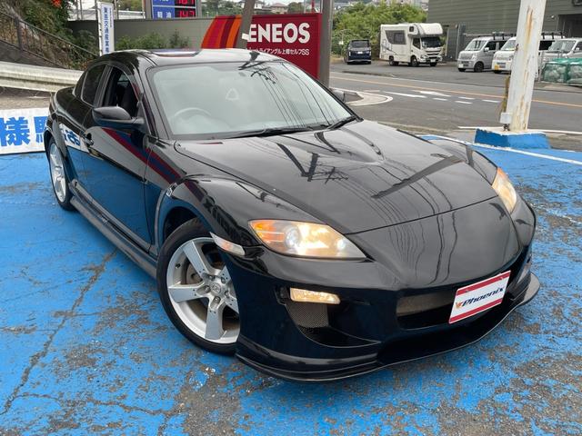 ＲＸ－８ タイプＳ　ＬＥＧモータースポーツフロントバンパー　ＡＵＴＯＥＸＥサイド　ＡＵＴＯＥＸＥリアバンパー　オプションＢＰＳＥサウンド　ルーフビルトインＥＴＣ　キセノンライト　ユーザー買取車　６速マニュアル　修復無（5枚目）