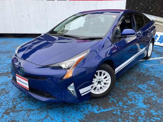 プリウス S 当店買取車 セーフティセンス メモリナビ フルセグ Bluetooth接続 バックカメラ ETC LEDオートライト&フォグ 黒革調シートカバー トノカバー 15インチホワイトAW ディーラー記録簿有(2枚目)