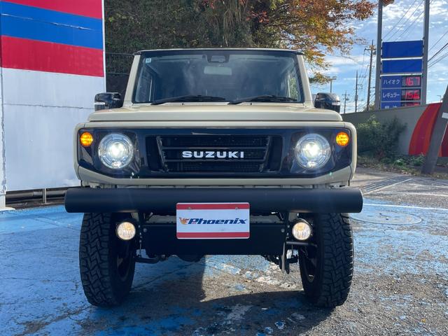 ジムニー ＸＣ　モンスターファーム２インチＵＰ足＆トレーティングアーム　オートルビーズ前後バンパー＆グリル＆リアステップ　ＤＥＥＮクロスカントリー＆オープンカントリーＲ／Ｔ５本付　５次元マフラー　純正８型ナビＢカメラ（5枚目）