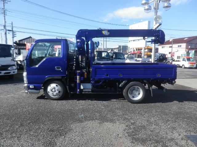 エルフトラック 　２トン標準　４段クレーン　ラジコンフックイン　古河ユニックＵＲＵ２６４　ブルーメタリックオールペイント　クレーンワイヤー新品　メッキパーツ付　キーレス　ＥＴＣ　ＨＳＡ　ＡＳＲ（8枚目）