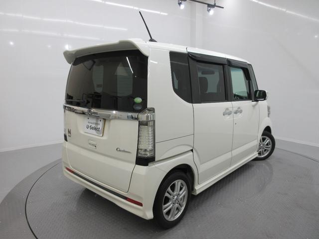 N-BOXカスタム G・Lパッケージ 純正ギャザズメモリーナビ タイヤ新品交換 ディスチャージヘッドライト リヤカメラ 左電動スライドドア 純正アルミホイール VSA USB 禁煙車(2枚目)