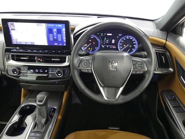 クラウンハイブリッド Ｓ　ミュージックプレイヤー接続可　電動シート　アルミホイール　ワンオーナー　ＬＥＤヘッドランプ　記録簿　キーレス　ＣＤ　盗難防止装置　ハイブリッド　オートクルーズコントロール　メモリーナビ　フルセグ（3枚目）