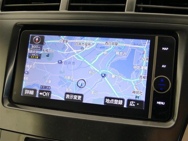 プリウスα S 乗車定員7人 アルミホイール LEDヘッドランプ 記録簿 キーレス CD 盗難防止装置 ハイブリッド HDDナビ フルセグ(4枚目)