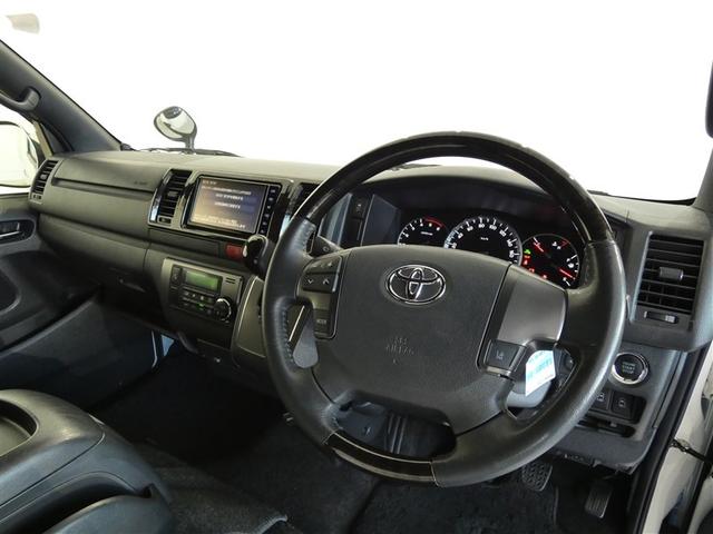 ハイエースバン スーパーＧＬ　ダークプライム　１００Ｖ電源　両側電動スライド　ワンオーナー　ＬＥＤヘッドランプ　キーレス　ＣＤ　Ｗエアコン　盗難防止装置　メモリーナビ　フルセグ（3枚目）