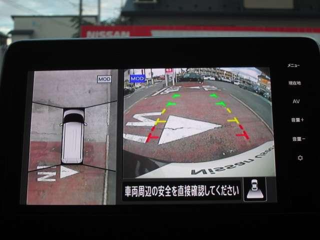 アラウンドビューモニター付です。上から丸見え、車庫入れも安心！