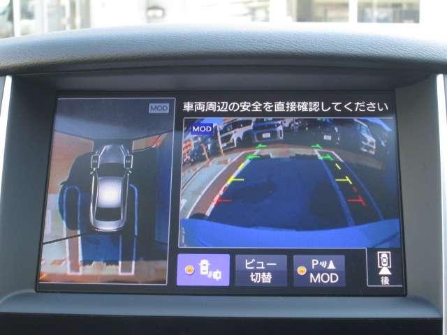 アラウンドビューモニター（車両を上から見たように表示）装着で車庫入れをサポート