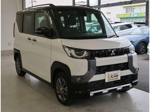 デリカミニ Ｔ　当社社有車ＵＰ　禁煙車　４ＷＤ　ターボ　衝突（3枚目）