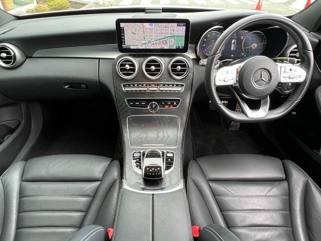 Ｃクラスステーションワゴン Ｃ２００ステーションワゴンアバンギャルドＡＭＧライン　レザーエクスクルーシブＰ／レーダーセーフティＰ／ＡＭＧスタイリングＰ／エアバランスＰ／ＡＭＧ１８アルミ／Ｂｕｒｍｅｓｔｅｒサウンド／本革／シートヒーター／ヘッドアップディスプレイ／前後ドラレコ（3枚目）