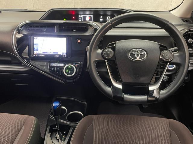 アクア G 後期型 社外メモリーナビ Bluetooth接続 バックカメラ CD・DVD再生 ビルトインETC クルーズコントロール 自動衝突被害軽減ブレーキ レーンアシスト スマートキー プッシュスタート(14枚目)