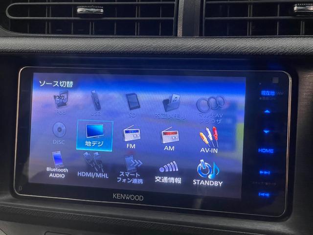 アクア S 社外ナビ フルセグTV Bluetoothオーディオ バックカメラ ETC スマートキー LEDヘッドライト 社外15インチアルミホイール(12枚目)