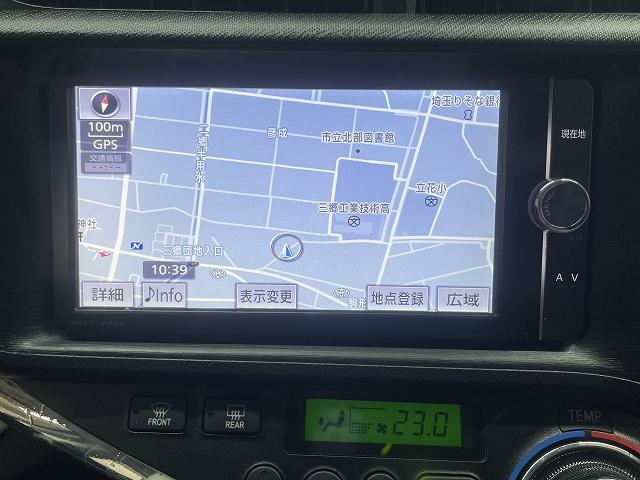 アクア Ｇブラックソフトレザーセレクション　ＴＲＤフルエアロ　ＴＲＤアルミホイール　純正メモリーナビ　フルセグテレビ　スマートキー　バックカメラ　Ｗエアバッグ　ＥＴＣ（21枚目）