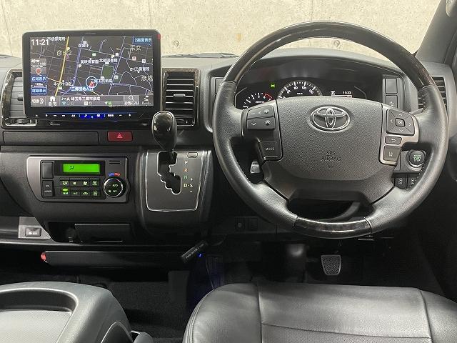 ハイエースバン スーパーGL ダークプライムII 11インチメモリーナビ フルセグテレビ Wエアバッグ 両側パワースライドドア フローティングナビ デジタルインナーミラー DVD再生機能 Bluetooth接続 フィリップダウン モデリスタエアロ(25枚目)