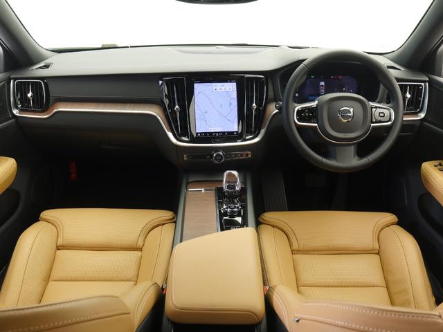 Ｖ６０ アルティメット　Ｂ４　Ｇｏｏｇｌｅ搭載　純正３６０°ドラレコ　４８Ｖ　茶革　ｈａｒｍａｎ／ｋａｒｄｏｎ　リラクゼーション機能　前後シートヒーター　ステアリングホイールヒーター　リニアライムウッドパネル　クリスタルシフトノブ（4枚目）