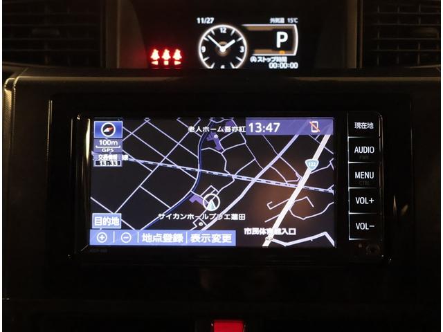 ルーミー G 追突軽減ブレーキ パワステ フルフラット Aストップ LEDライト Rカメラ 記録簿付 1セグTV 横滑り防止システム ウォークスルー エアバック セキュリティーアラーム パワーウィンドウ ナビ&TV(11枚目)