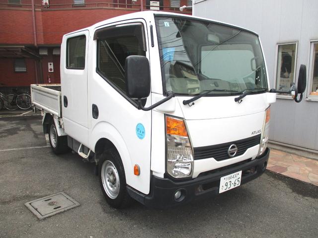 アトラストラック WキャブショートフルスーパーローDX 6人乗1.15tガソリン5速AT車電動格納ミラーパワーウィンドウキーレスエントリーバックカメラETCフォグライト3方開当社下取ワンオーナー車日産記録簿11枚(3枚目)