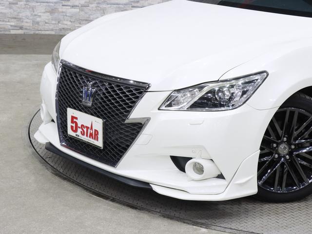 クラウンハイブリッド アスリートＧ　サンルーフ／社外フルエアロ／スパッタリング１８ＡＷ／黒本革電動メモリーシート／シートベンチレーション／クルーズコントロール／クリアランスソナー／オートマチックハイビーム／ステアリングヒーター／純正ナビ（7枚目）