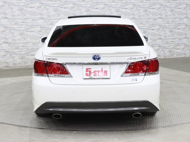 クラウンハイブリッド アスリートＧ　サンルーフ／社外フルエアロ／スパッタリング１８ＡＷ／黒本革電動メモリーシート／シートベンチレーション／クルーズコントロール／クリアランスソナー／オートマチックハイビーム／ステアリングヒーター／純正ナビ（14枚目）